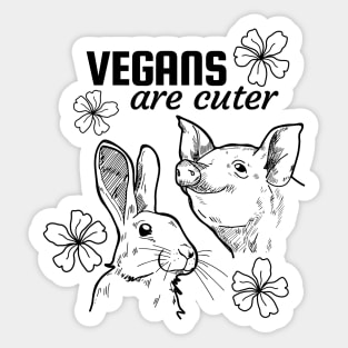 Vegans are cuter, and that's true! Sticker